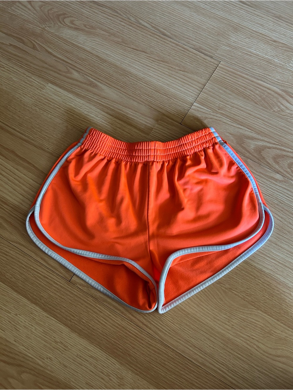 Forever 21 Vibrant Orange Retro Curved Shorts Medium